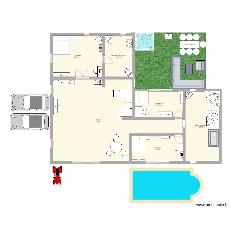 Projet anglaiss. Floor plan with 