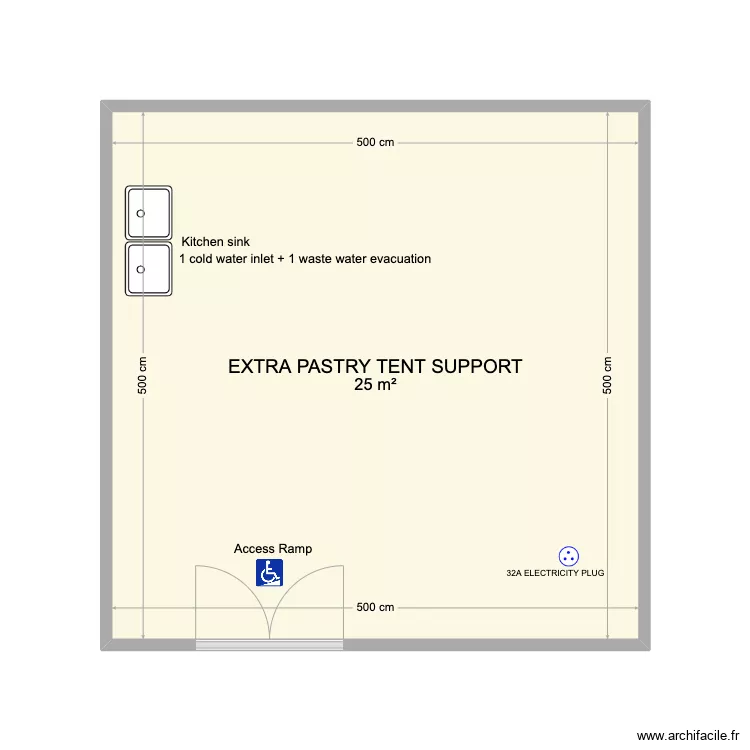 EXTRA PASTRY TENT SUPPORT. Floor plan with EXTRA PASTRY TENT SUPPORT. Floor plan with