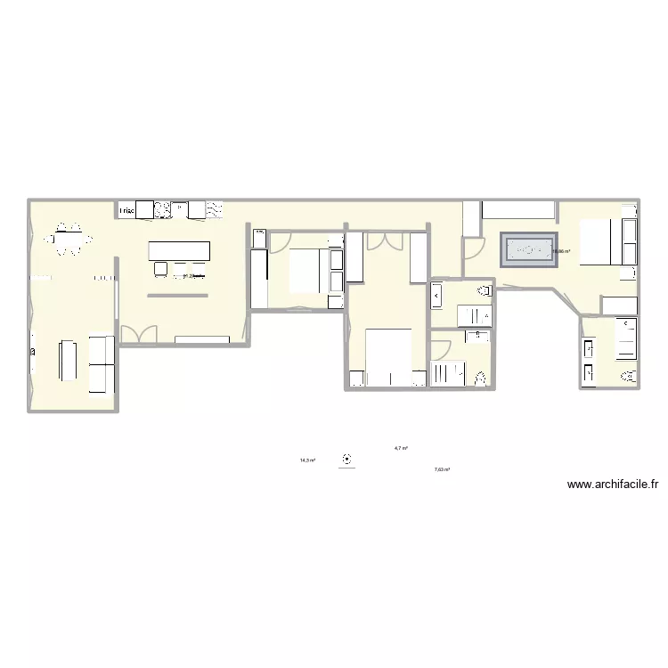 fernan Gonzalez 19   5. Floor plan with 5  and 107 m²