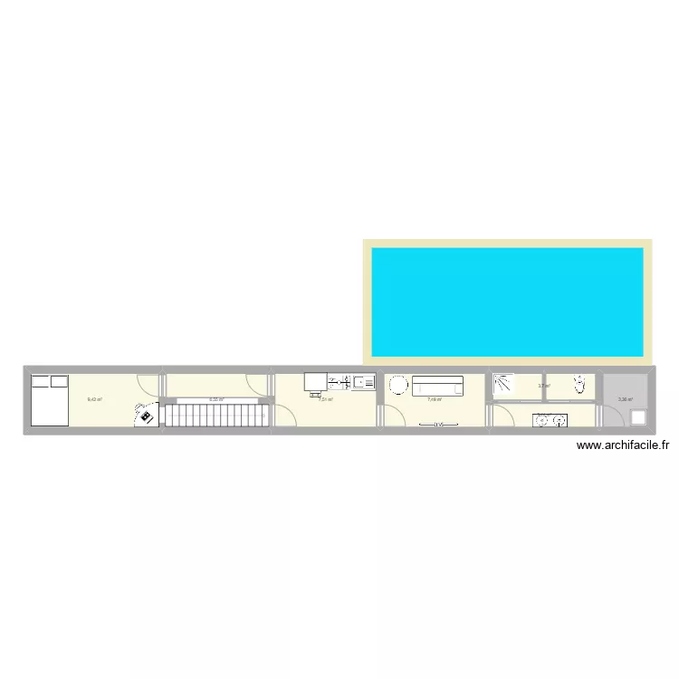 piscina. Floor plan with 