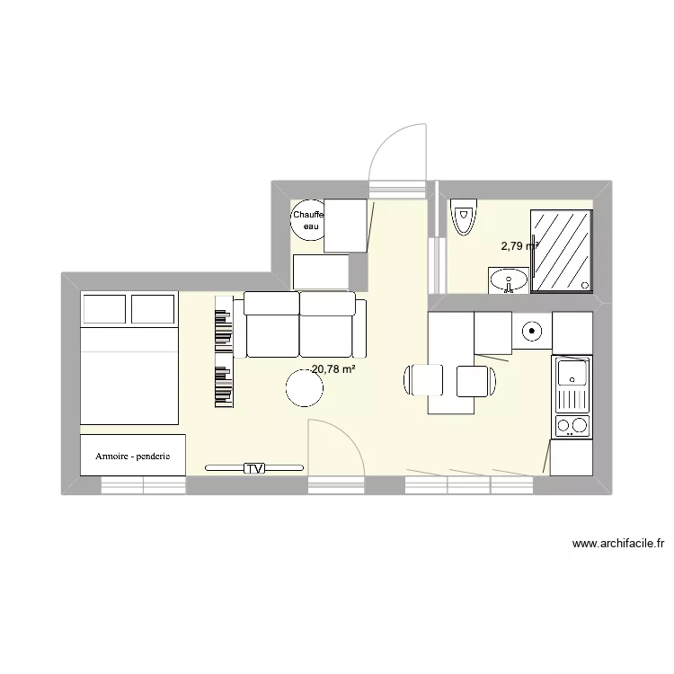 Txoko. Floor plan with 