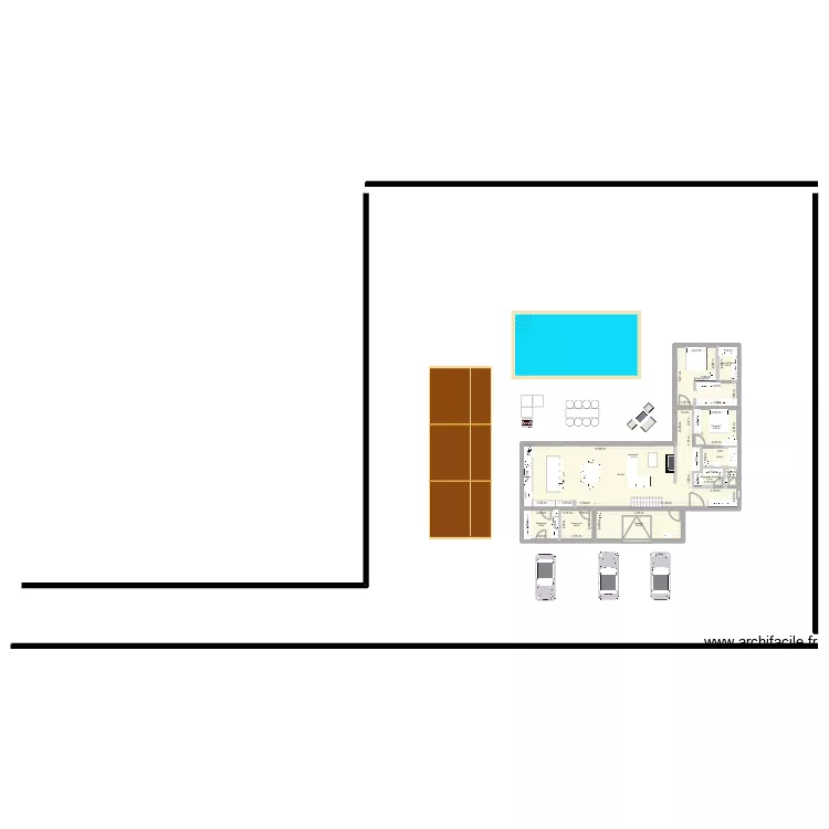 Plan Rev3. Floor plan with 24 rooms and 331 m²