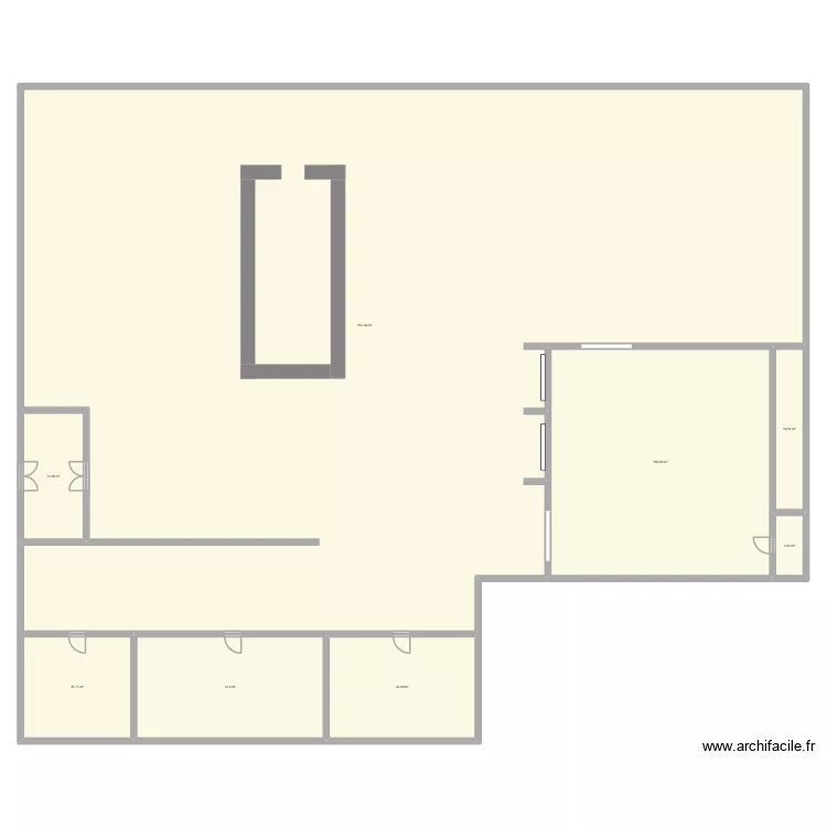 bar. Floor plan with 8  and 1037 m²