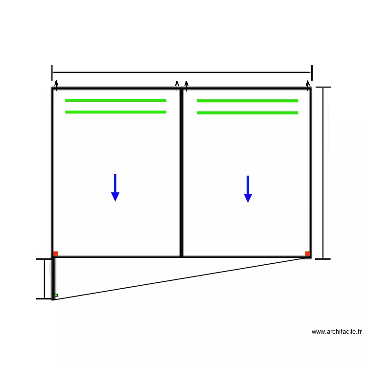 Marques Estoril Smaller Pergola. Floor plan with 