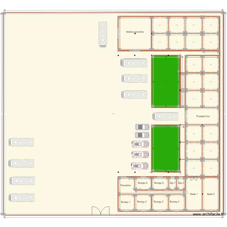 hangars q10 v2. Floor plan with 