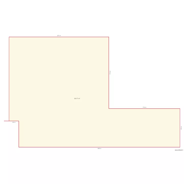 decapage pourtour totale. Floor plan with 