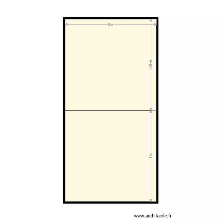 paillotte rectangulaire. Floor plan with 