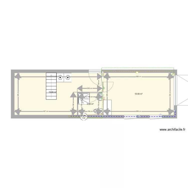 40 Studio dans le Garage. Floor plan with 40 Studio dans le Garage. Floor plan with