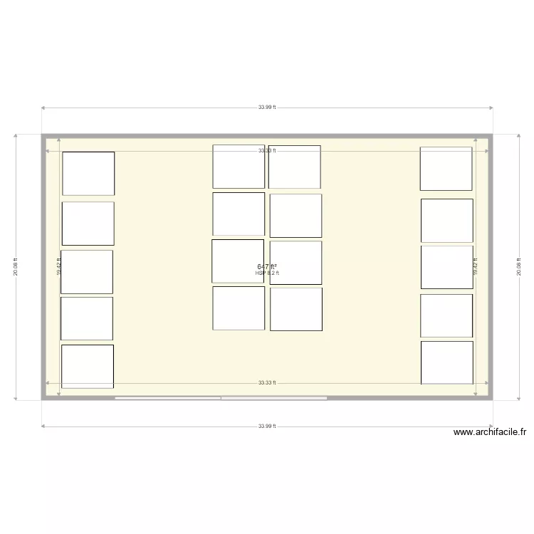 Tissue Freezer Walkway. Floor plan with 