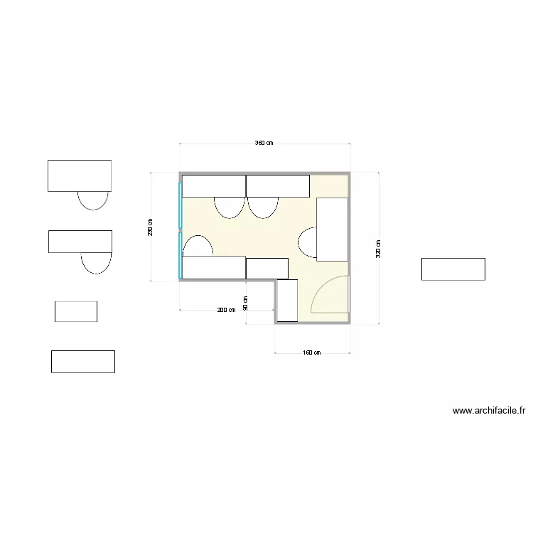 Room621. Floor plan with 