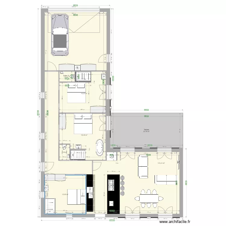 Barjac 3. Floor plan with 
