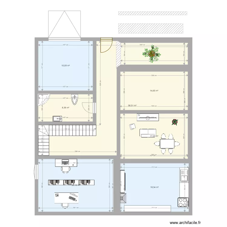 a 1. Floor plan with 