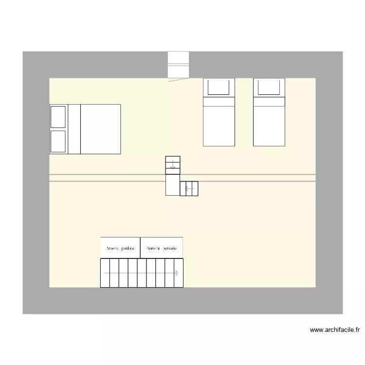 grenier ribennes. Floor plan with 