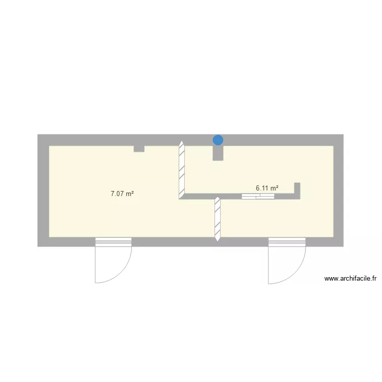 Outhouse Bathroom 1. Floor plan with 