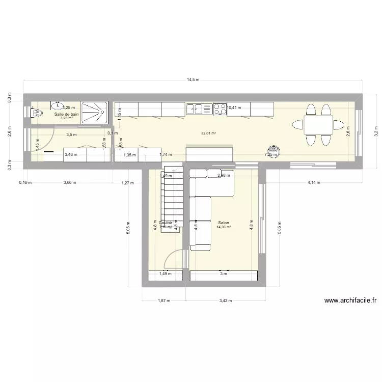 Chantefleur 2. Floor plan with 12  and 132 m²
