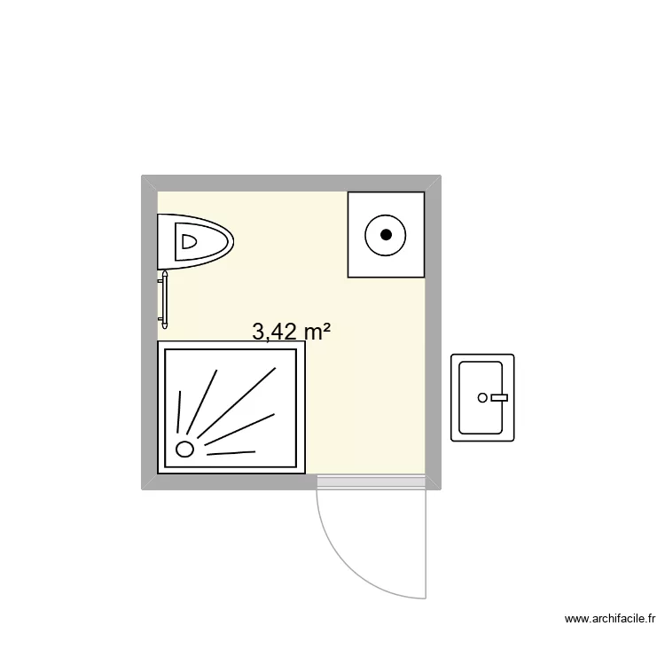 plan riquier. Floor plan with 1 and 3 m² plan riquier. Floor plan with 1 and 3 m²