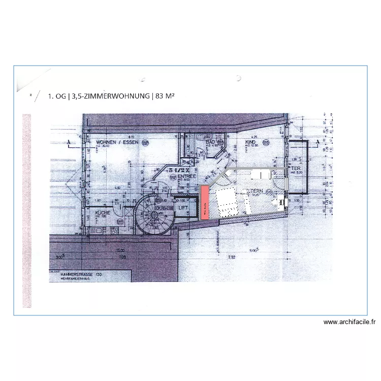 hstrasse 130 Vicky . Floor plan with 