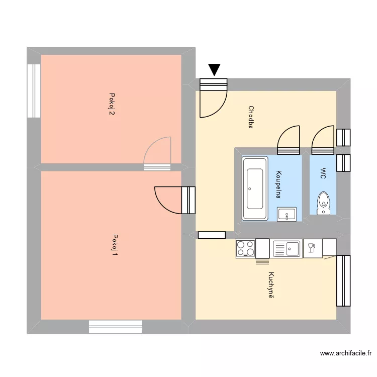Chopinova 129 byt 7. Floor plan with 11 Rooms and 180 m² Chopinova 129 byt 7. Floor plan with 11 Rooms and 180 m²