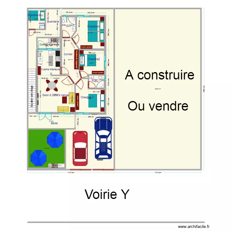 vue en plan Callixte Nyabugete IV RDC. Floor plan with 