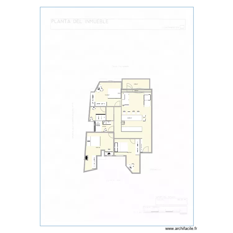 gaztambide plano 3 habitaciones. Floor plan with 