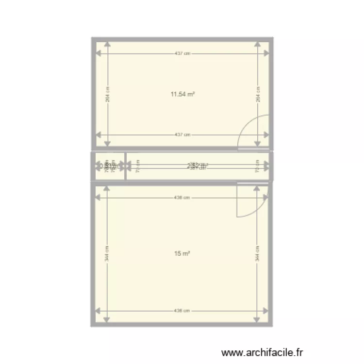 Vredestraat 43 eerste verdiep def met afm. Floor plan with 