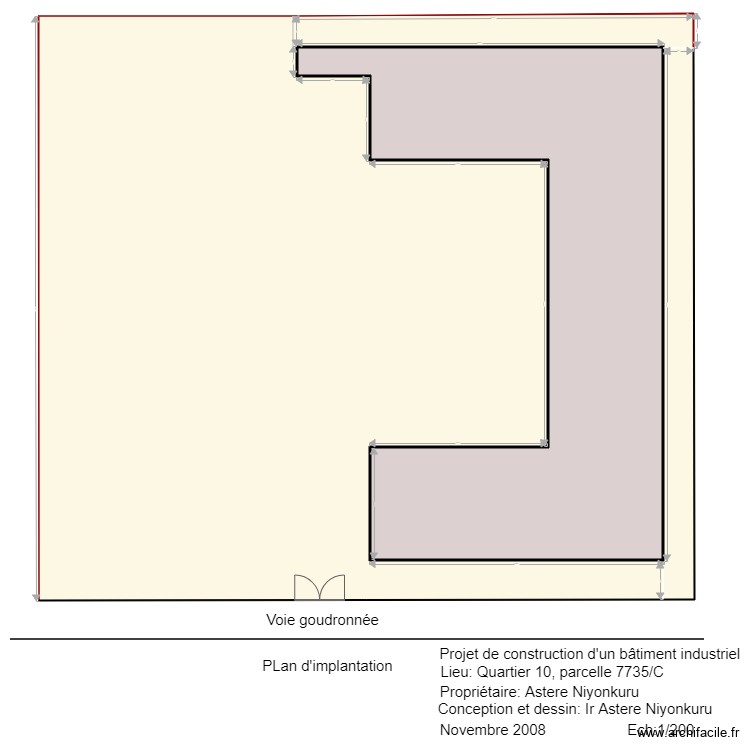 implantation norme. Floor plan with 0 room and 0 m2
