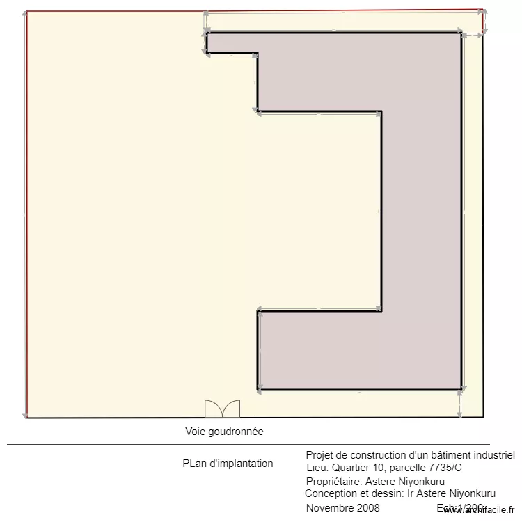 implantation norme. Floor plan with 