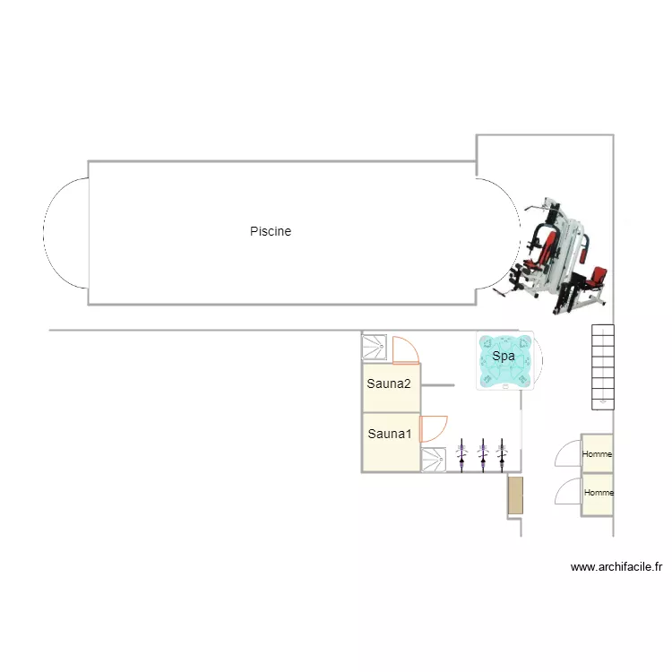 sport. Floor plan with 