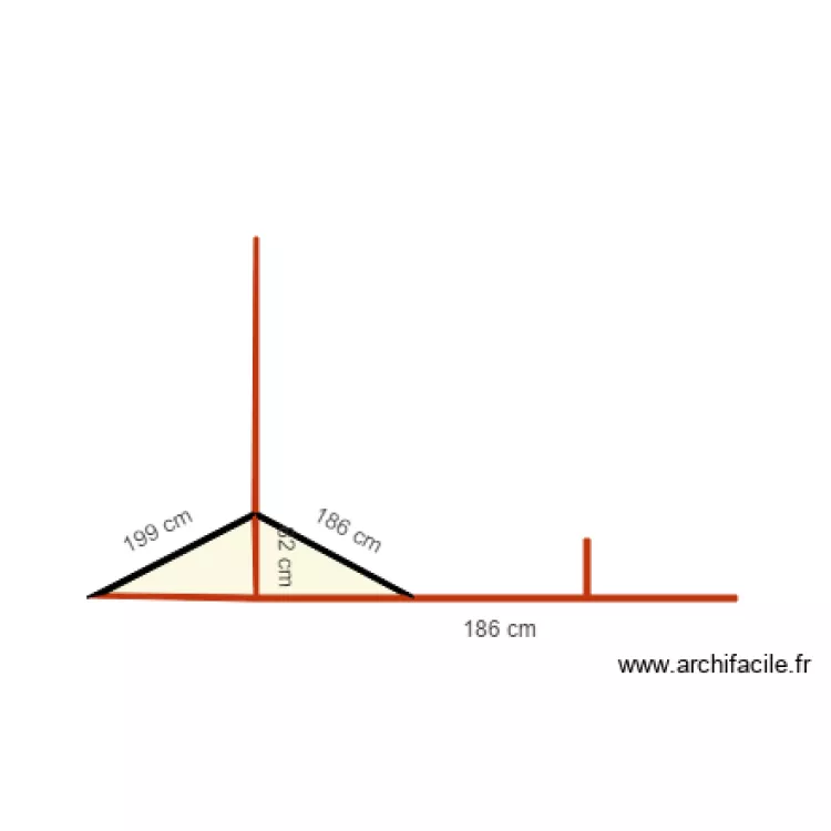 mur 3eme etage. Floor plan with 