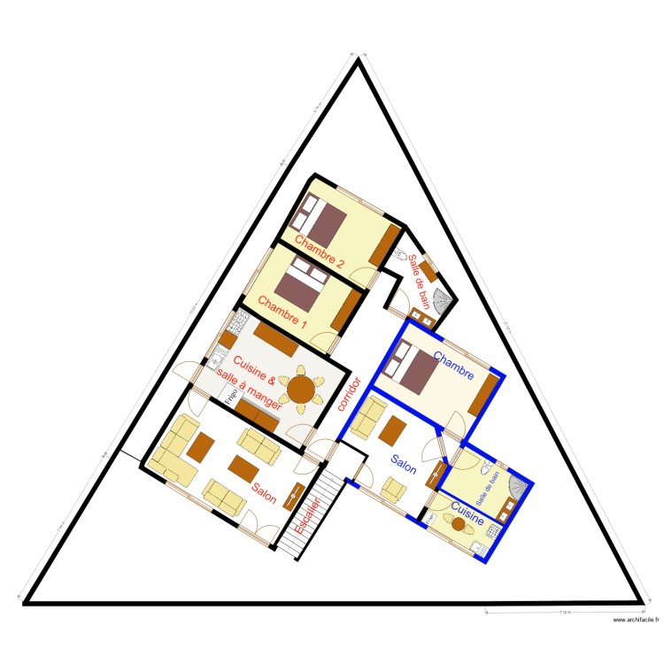  etage. Floor plan with 0 room and 0 m2