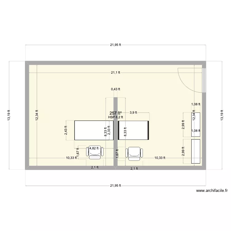 Office Layout. Floor plan with 