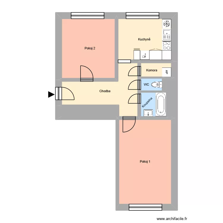 Fibichova 220, byt 12. Floor plan with 13 Rooms and 179 m² Fibichova 220, byt 12. Floor plan with 13 Rooms and 179 m²