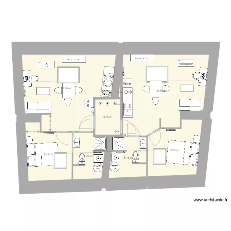 st nicolas Etage 2 V8. Floor plan with 