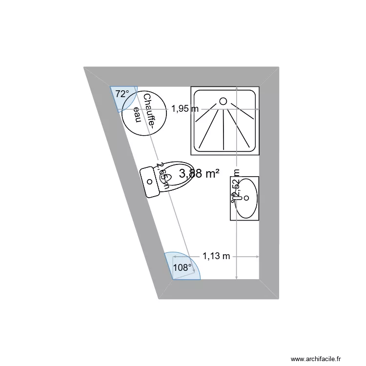 sdb bankya. Floor plan with 1 and 4 m² sdb bankya. Floor plan with 1 and 4 m²
