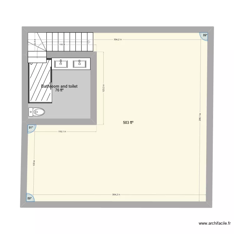 maison tropicale 1. Floor plan with 