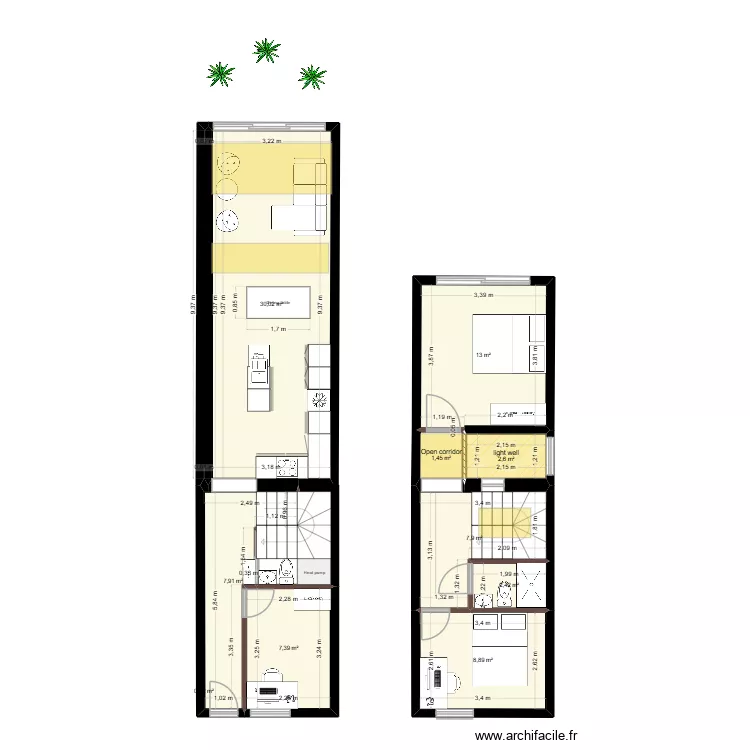 3 Ring Terrace A.5_JP_lightwell. Floor plan with 10  and 82 m²