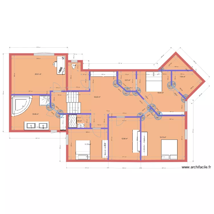 Maison Salmbach 1er Etage V1. Floor plan with 