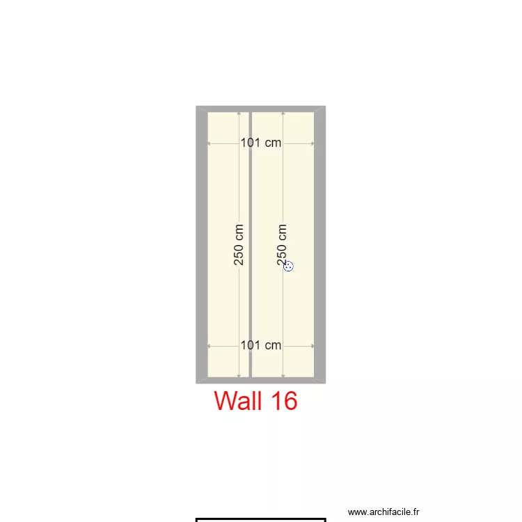 Wall 16. Floor plan with 