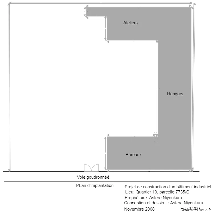 implantation Q10 v2. Floor plan with 