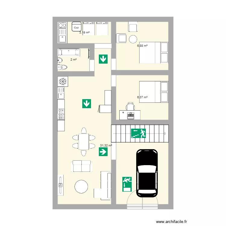 Croquis. Floor plan with 