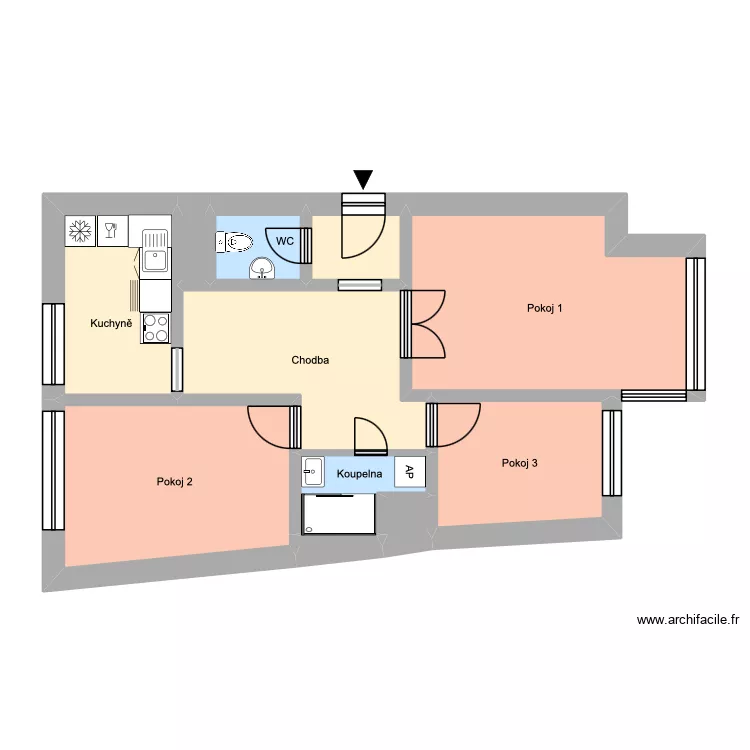 ČS. legií 2820, byt 9. Floor plan with 15 Rooms and 180 m² ČS. legií 2820, byt 9. Floor plan with 15 Rooms and 180 m²