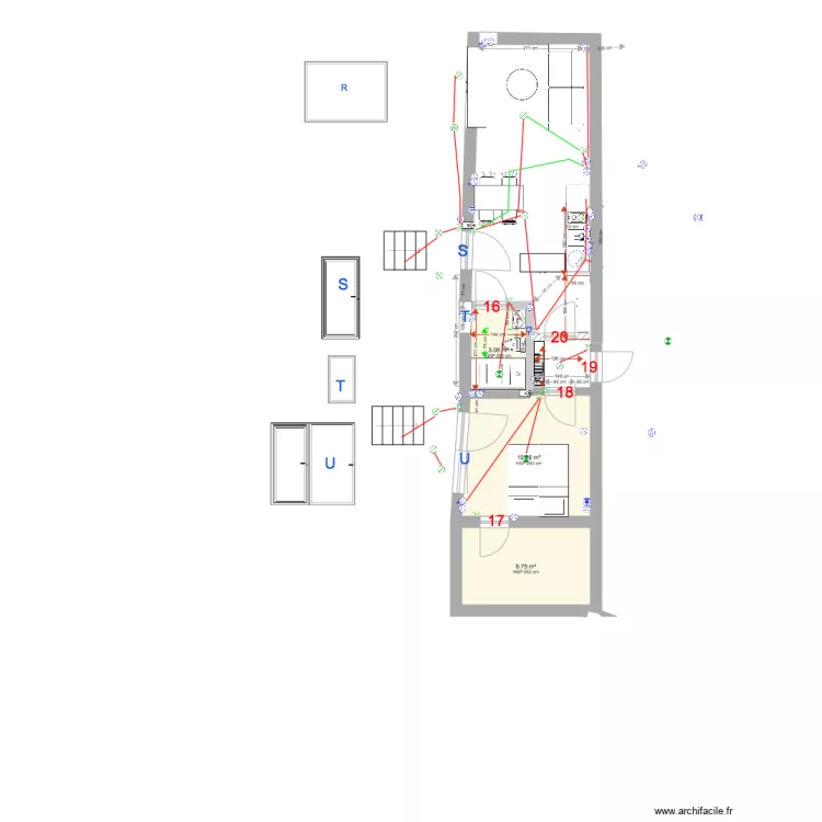 Qta Pequena studios mesures. Floor plan with Qta Pequena studios mesures. Floor plan with
