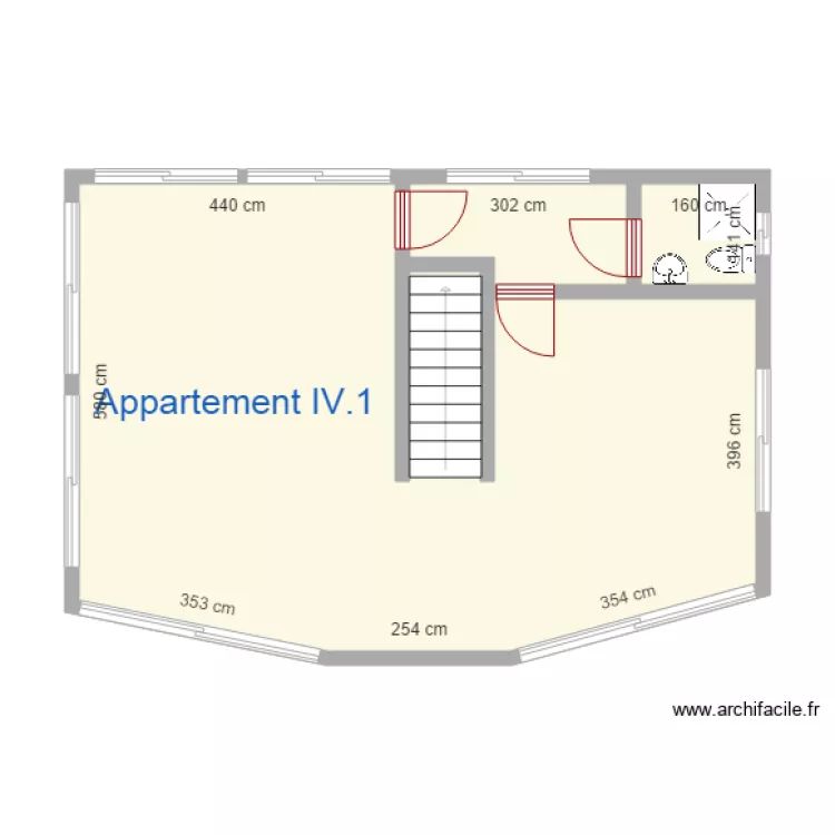 INSS appartement IV. Floor plan with 