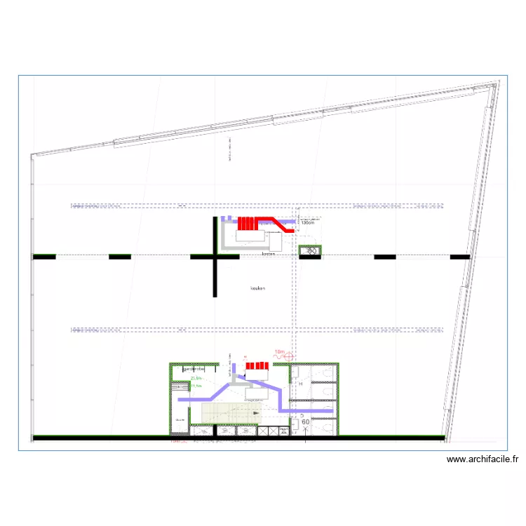 98W ventilatie boven. Floor plan with 