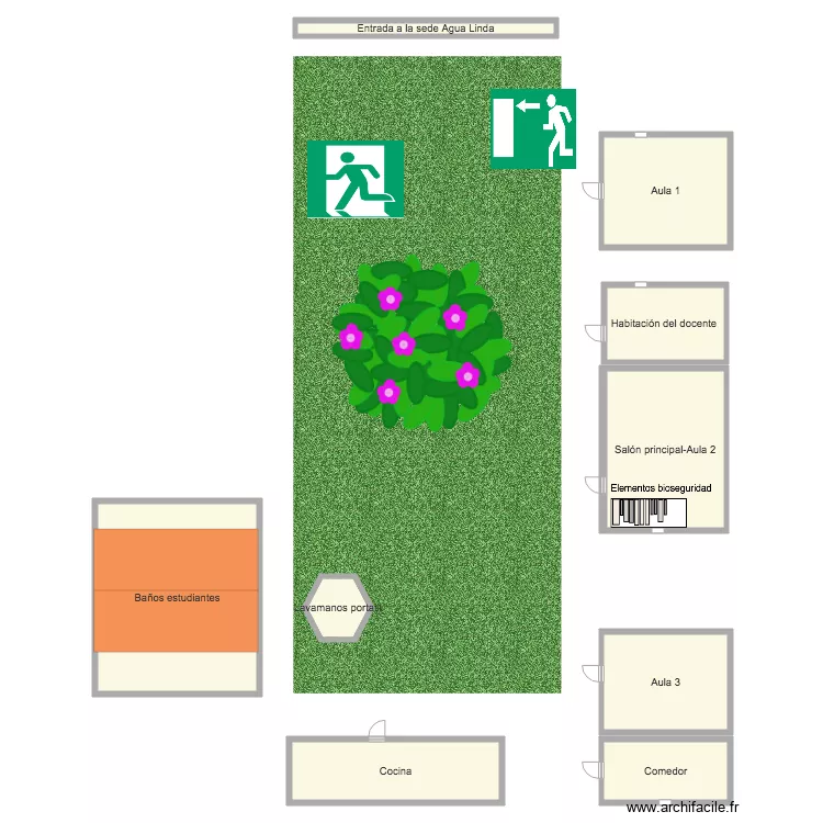 agua linda. Floor plan with 