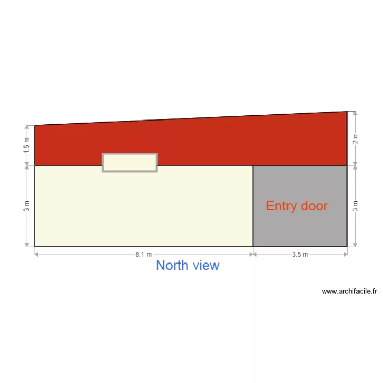 Facade  nordamico. Floor plan with 