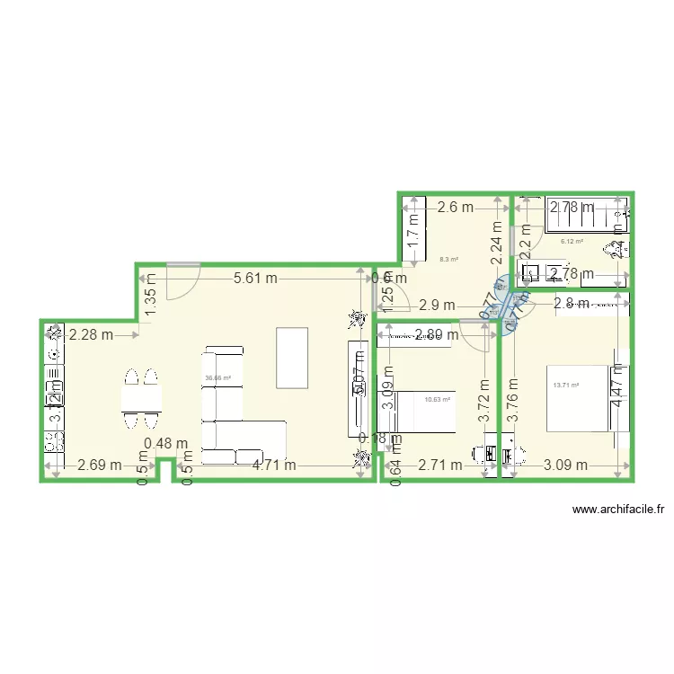VERA 4. Floor plan with 