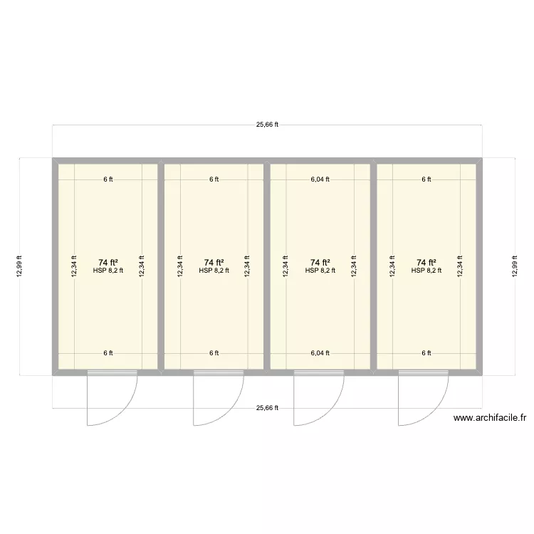 ASU 3 Room. Floor plan with 