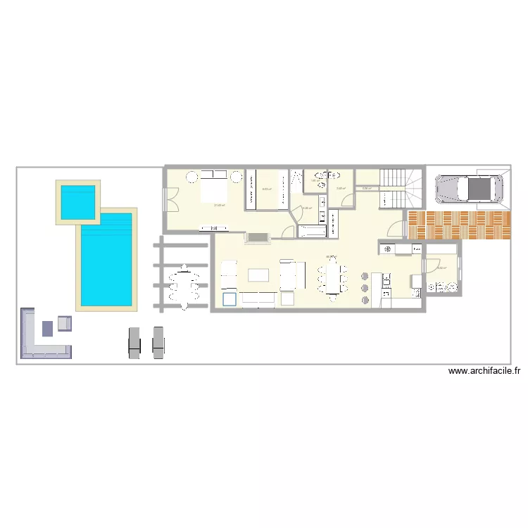 chalet 9 fachada x16. Floor plan with 
