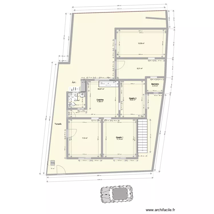 S&atilde;o Tarcisio 218b. Floor plan with 